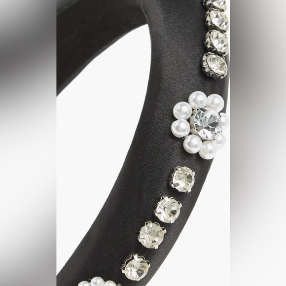 Kate Spade New York Crystal and Imitation Sear Embellished Headband NWT